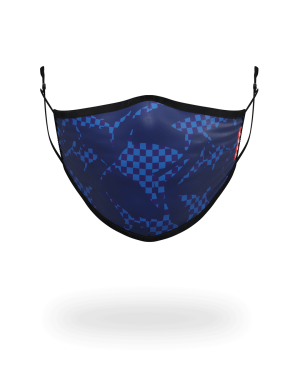 SHARK CHECK BLUE FACE MASK