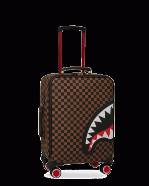 EXTERIOR GOLD ZIP POCKET SHARKS IN PARIS JETSETTER CARRY-ON LUGGAGE