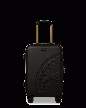 REALITY CHECK SHARKITECTURE CARRY-ON JETBLACK LUGGAGE GOLD HARDWARE