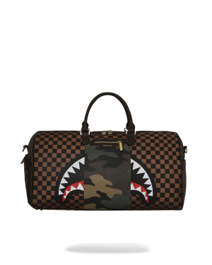 EXTERIOR GOLD ZIP POCKET SHARKS IN PARIS DUFFLE