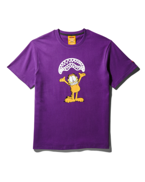 GARFIELD SHARKMOUTH GRAPHIC T-SHIRT PURPLE
