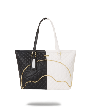 LEVELED UP SPLIT QUILT SHARK TOTE