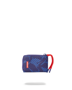 SHARK CHECK BLUE WALLET