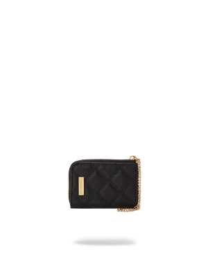 NOIR QUILT GOLD CHAIN SHARK WALLET