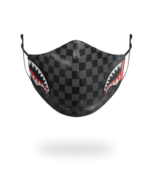 SHARKS IN PARIS GRAY VEGAN LEATHER FACE MASK