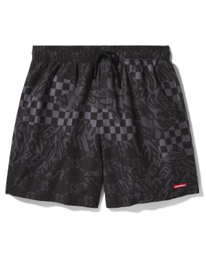 3AM CHECK SWIM SHORTS