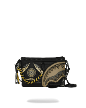 AI AFRICAN INTELLIGENCE SHARKS OF THE GOLD OCEAN CROSSOVER CLUTCH - SANDFLOWER COLLAB